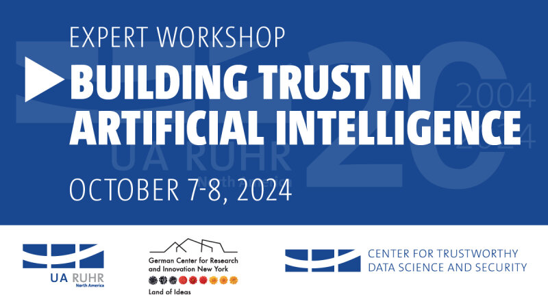 Event poster "Building trust in artificial intelligence"